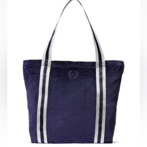 PINK Victoria's Secret Blue and White Canvas Tote Bag